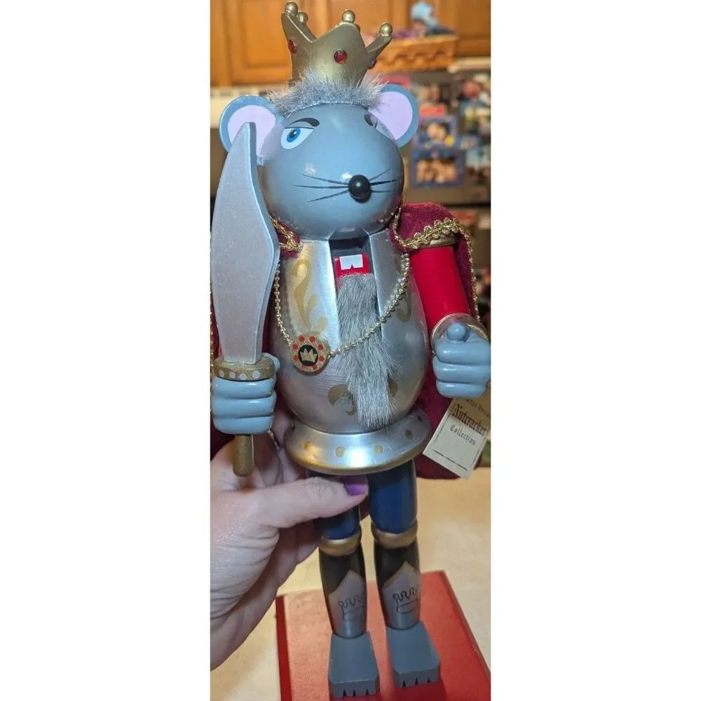 Wooden Rat Mouse King Nutcracker 14 In Tall 2006 Christmas Decor Limited Edition